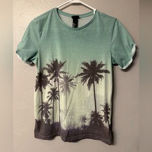 H&M Small Ombré Palm Graphic Tee